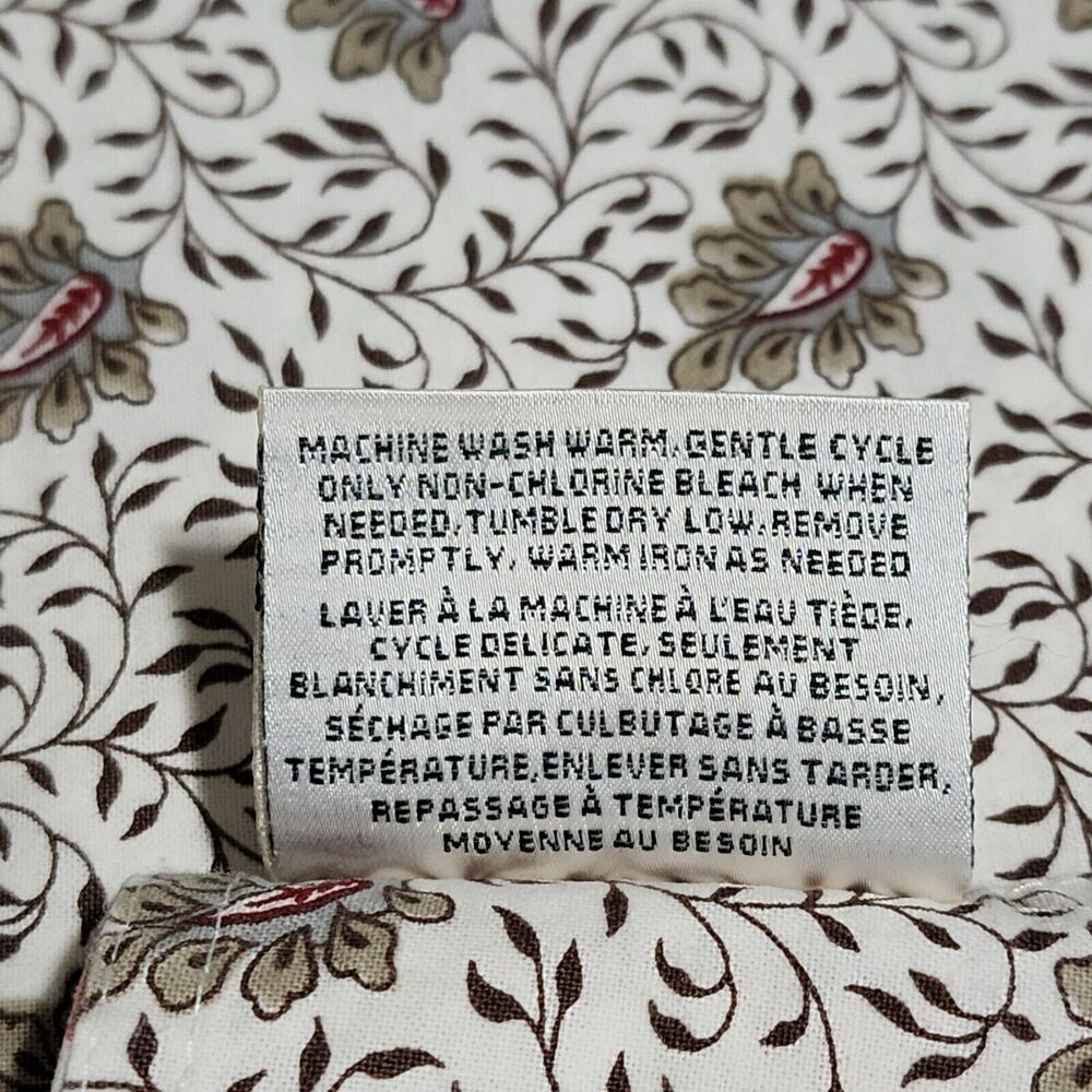 Williams-Sonoma Table Runner 104" & 6 Placemats Floral Paisley Cotton - 7pcs Set - Picture 6 of 6